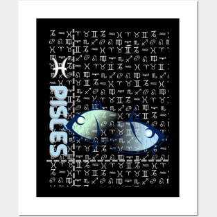 Pisces zodiac symbol Posters and Art